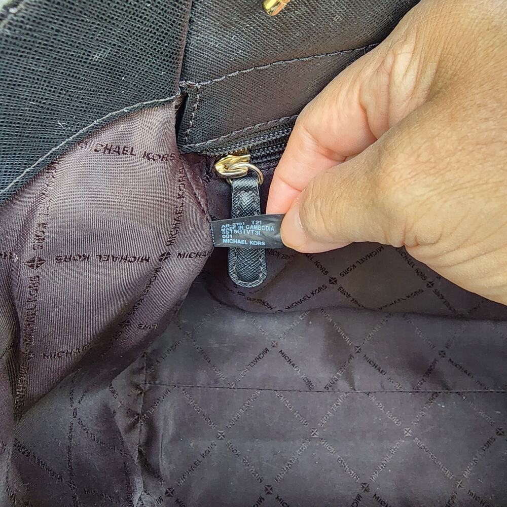 Michael Kors Jet Set Saffiano Leather Travel Large Chain Tote Bag - Picture 7 of 11